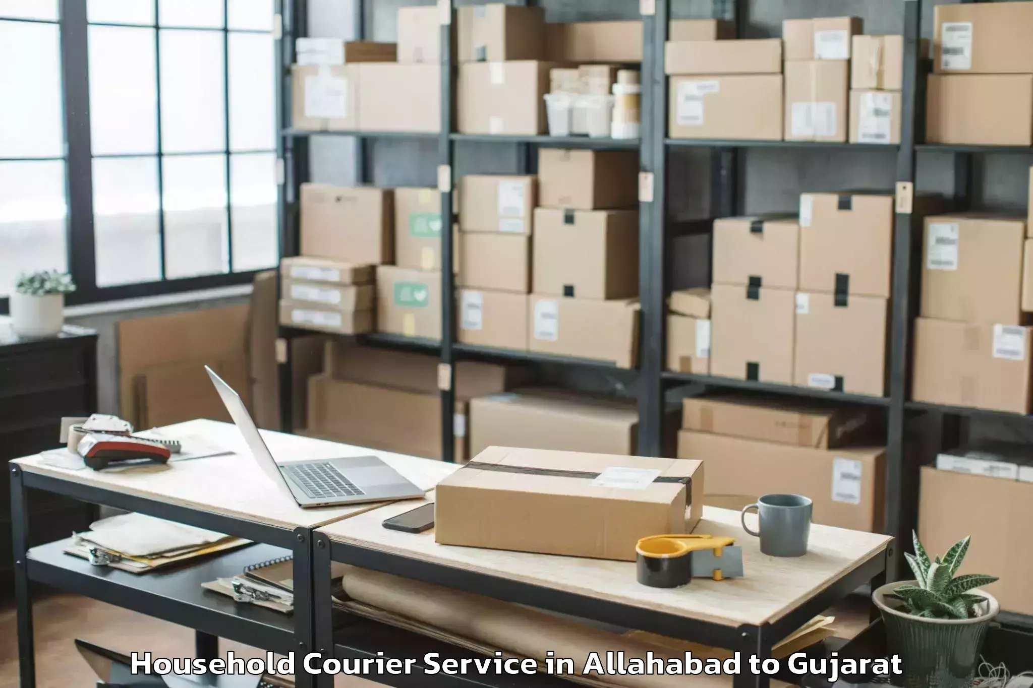 Quality Allahabad to Karjan Household Courier